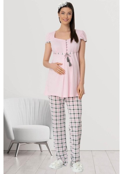 5404 Pembe Spor Hamile Lohusa Pijama Takımı fırsatları