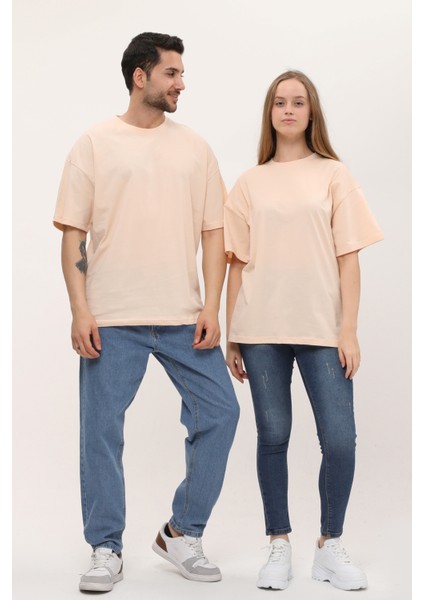 Kadın Erkek Oversize Bol Kalıp Basic T-Shirt