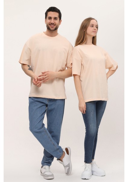 Kadın Erkek Oversize Bol Kalıp Basic T-Shirt fiyatları