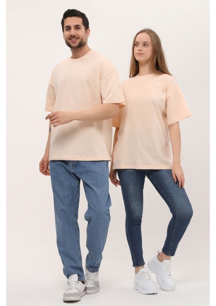 Kadın Erkek Oversize Bol Kalıp Basic T-Shirt modelleri
