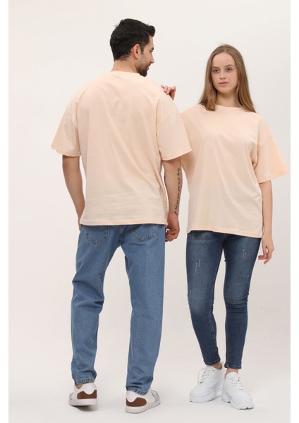 Kadın Erkek Oversize Bol Kalıp Basic T-Shirt fırsatları