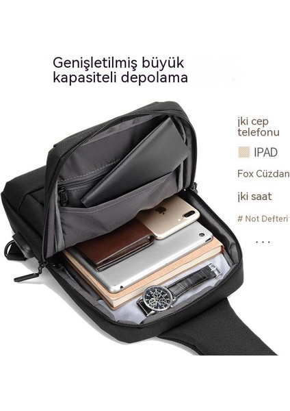 Erkek Çantası, Göğüs Çantası, Crossbody Çantası, Oxford Kumaş Omuz Çantası, Rahat Omuz Çantası (Yurt Dışından)