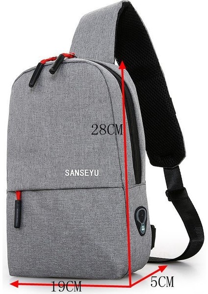 Go Biz Erkek Göğüs Çantası, Moda Oxford Kumaş Omuz Çantası, Açık Spor Crossbody Çantası (Yurt Dışından)