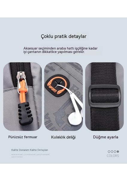 Go Biz Gündelik Erkek Omuz Çantası, Açık Crossbody Çanta, Su Geçirmez Hafif Erkek Göğüs Çantası (Yurt Dışından)