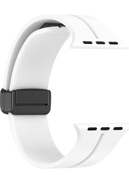 Apple Watch Seri 2/3/4/5/6/7/8/se Uyumlu Magnetik Silikon Kordon Metal Tokalı Mıknatıslı Spor Bileklik modelleri