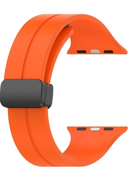 Apple Watch Seri 2/3/4/5/6/7/8/se Uyumlu Magnetik Silikon Kordon Metal Tokalı Mıknatıslı Spor Bileklik fiyatları