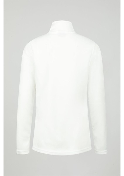 Peridot Tam Fermuarlı Kadın Polar Sweatshirt Beyaz fırsatları