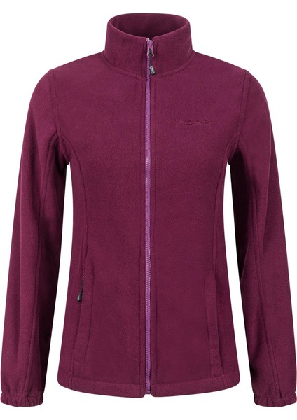 Pello Tam Fermuarlı Heavy Kadın Polar Sweatshirt Mor