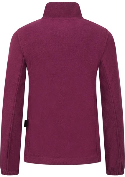 Pello Tam Fermuarlı Heavy Kadın Polar Sweatshirt Mor