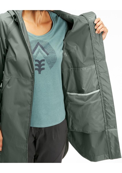 Quechua Kadın Outdoor Yağmurluk - Haki - Raincut