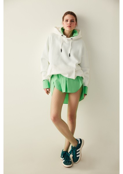 Fashion Orta File Yeşil Külotlu Çorap-Pentilicious