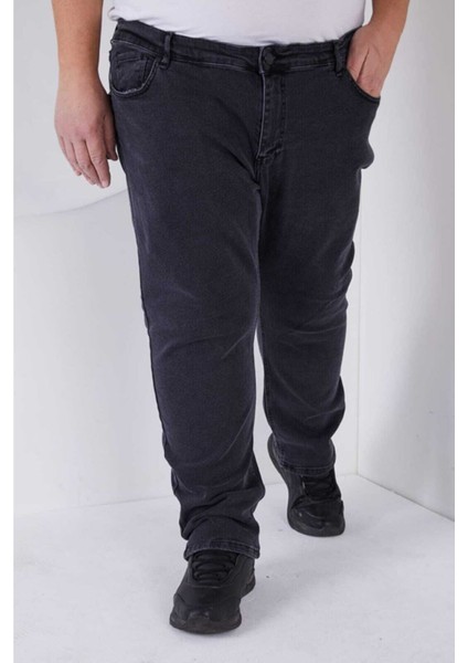 Dostumgiyim Erkek Büyük Beden Likralı Battal Normal Bel Düz Paça Kot Pantolon fiyatları