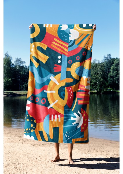 Mikrofiber Teknolojisi ile Üretilen Hafif ve Kum Tutmayan Plaj Havlusu – 75 x 130 – 90 x 150 cm