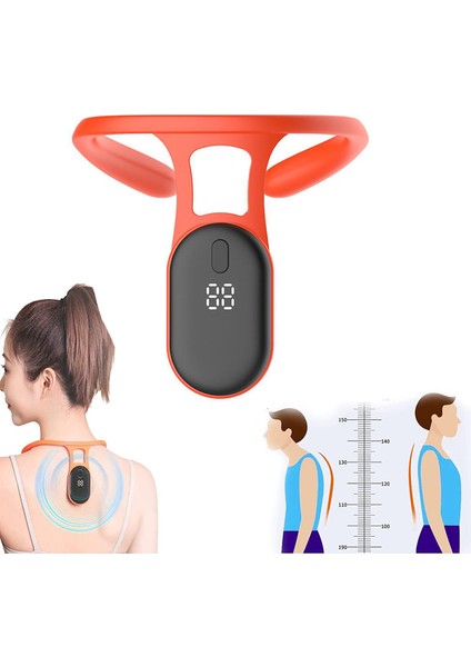 Sırt Desteği Ultrasonik Lenfatik Yatıştırıcı Vücut Duruş Düzeltici - Turuncu (Yurt Dışından)