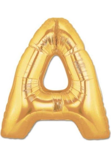 100 cm Folyo Balon A Harfi Gold Altın Renkli A Harfi Gold