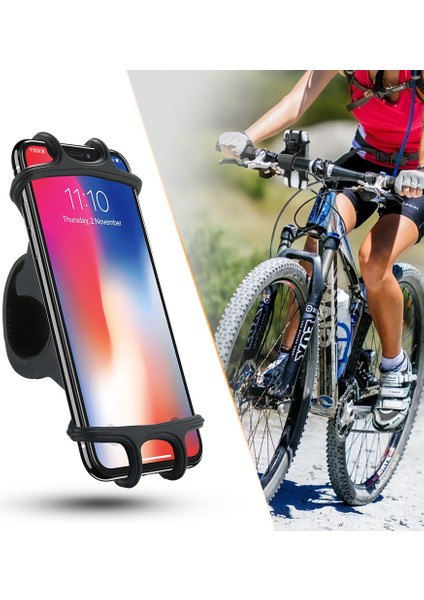 Floveme YXF144314 Universal Bicycle Phone Holder Siyah (Yurt Dışından)