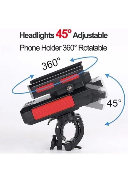 MT-001 Bisiklet Bisiklet Ön Işık, 2000 Mah (Kırmızı Siyah) (Yurt Dışından) modelleri