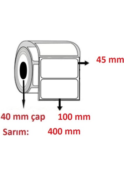 45X100 Kuşe Etiket( 400LÜ )