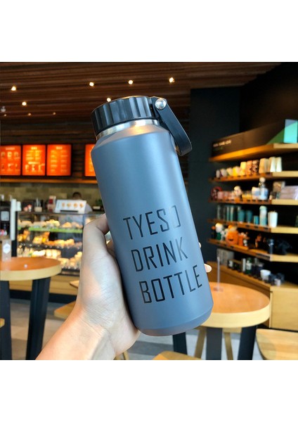 500 ml Paslanmaz Çelik Taşınabilir Termos - Gri (Yurt Dışından)