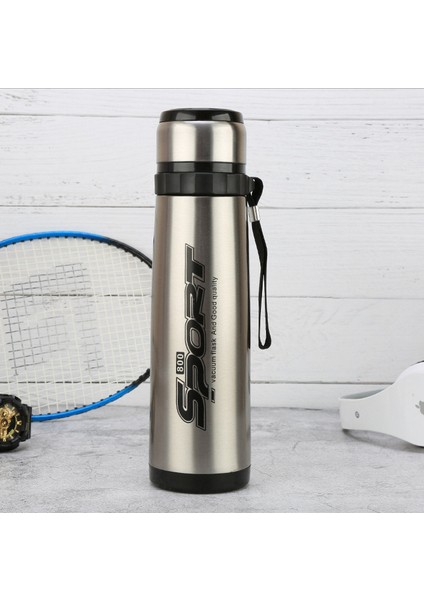 800 ml Paslanmaz Çelik Taşınabilir Termos - Beyaz (Yurt Dışından)