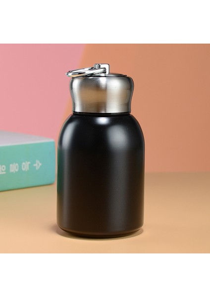 300 ml Paslanmaz Çelik Taşınabilir Termos - Siyah (Yurt Dışından)