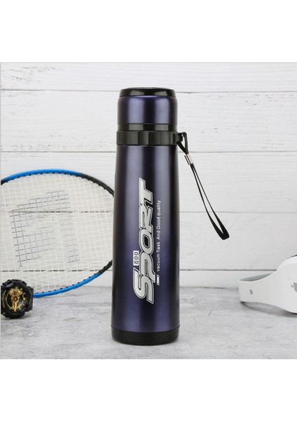 800 ml Paslanmaz Çelik Taşınabilir Termos - Mavi (Yurt Dışından)