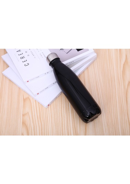 500 ml Paslanmaz Çelik Taşınabilir Termos - Siyah (Yurt Dışından)