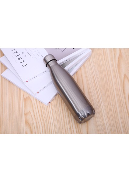 500 ml Paslanmaz Çelik Taşınabilir Termos - Gümüş (Yurt Dışından)