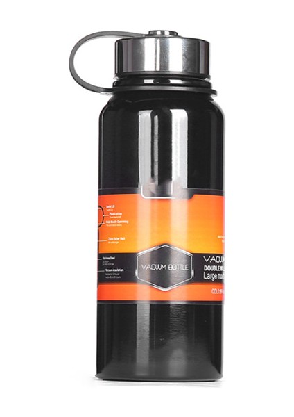 600 ml Paslanmaz Çelik Taşınabilir Termos - Siyah (Yurt Dışından)
