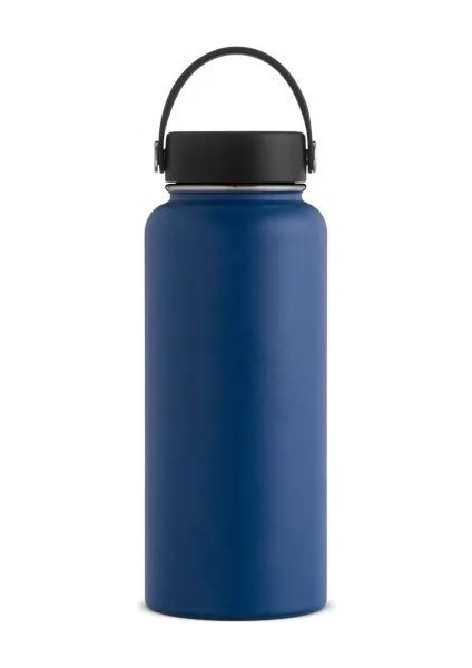 900 ml Taşınabilir Paslanmaz Çelik Termos - Koyu Mavi (Yurt Dışından)