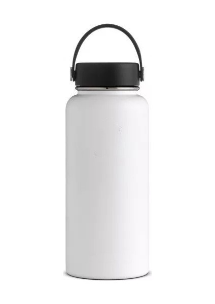 900 ml Taşınabilir Paslanmaz Çelik Termos - Beyaz (Yurt Dışından)
