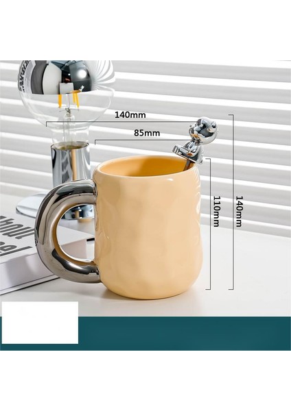 450 ml Seramik Kahve Fincanı - Sarı (Yurt Dışından)