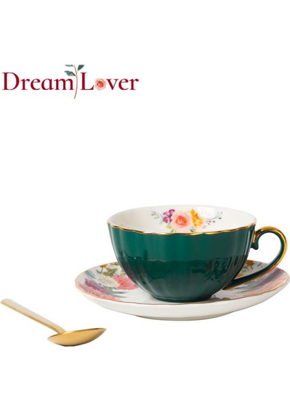 200 ml Seramik Kahve Fincanı - Koyu Yeşil (Yurt Dışından)