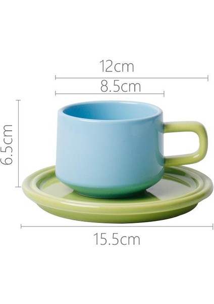 250 ml Seramik Kahve Fincanı - Mavi (Yurt Dışından)