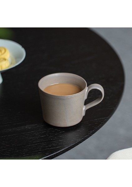 420 ml Seramik Kahve Fincanı - Gri (Yurt Dışından)