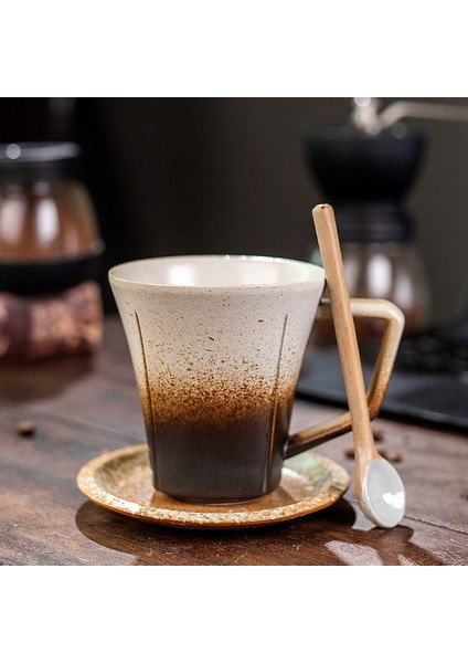 350 ml Seramik Kahve Fincanı - Gri (Yurt Dışından)