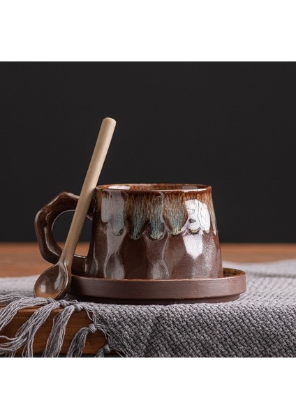 330 ml Seramik Kahve Fincanı - Kahverengi (Yurt Dışından)