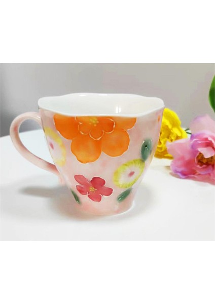 300 ml Seramik Kahve Fincanı - Pembe (Yurt Dışından)