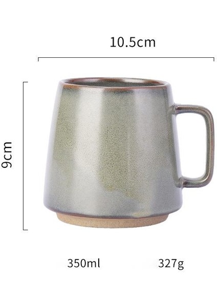 350 ml Seramik Kahve Fincanı - Gri (Yurt Dışından)