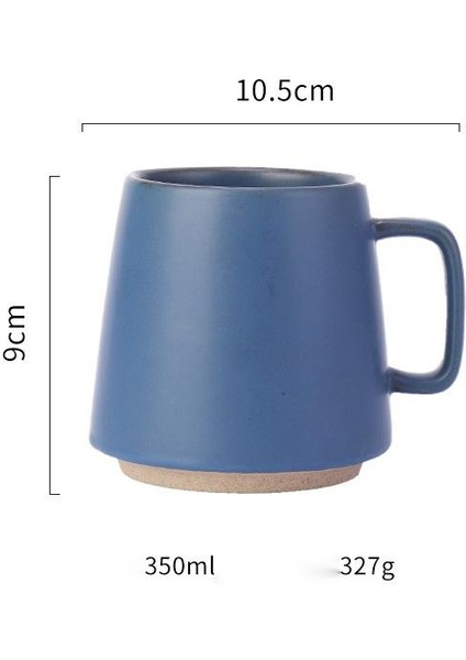 350 ml Seramik Kahve Fincanı - Mavi (Yurt Dışından)