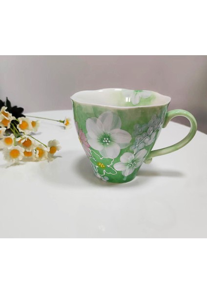 300 ml Seramik Kahve Fincanı - Yeşil (Yurt Dışından)