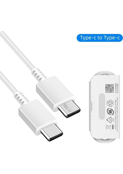 Samsung Galaxy Note 10 Lite Uyumlu Type-C To Type-C Super Hızlı Şarj Kablosu 1 Metre 5.0 Amper - İthalatçı Garantili fırsatları