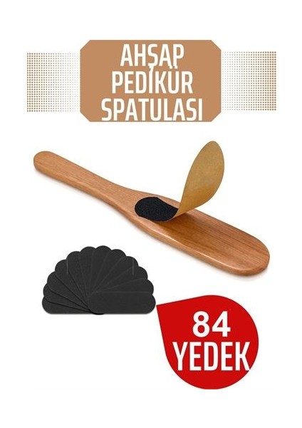 12+2 Adet Riwega 84 Yedekli Ahşap Pedikür Spatulası