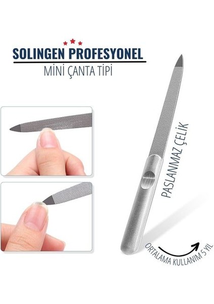 12+2 Adet Mini Tırnak Törpüsü Paslanmaz Çelik Solingen Profesyonel