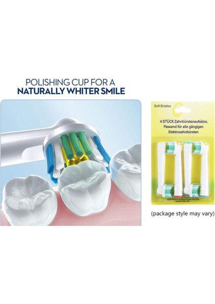 Oral - B Şarjlı ve Pilli Diş Fırçaları ile Uyumlu 4 Adet Yedek Başlık - Eb 18A Eb