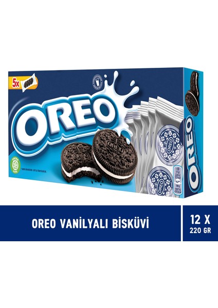 Vanilyalı Bisküvi 220 gr - 12 Adet