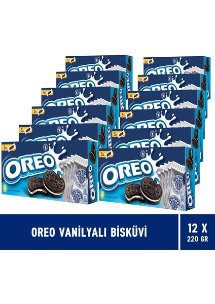 Vanilyalı Bisküvi 220 gr - 12 Adet