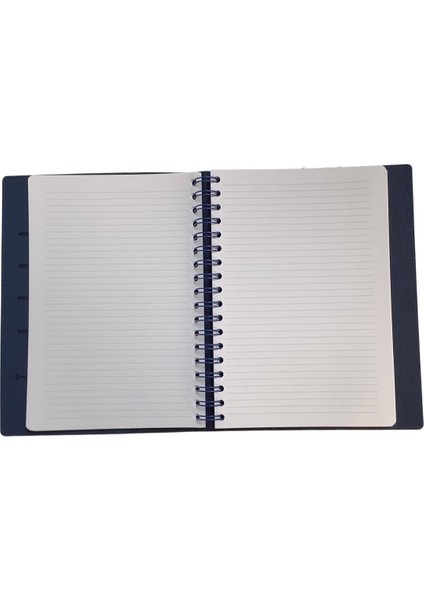 Acar Timex Soft Defter 16*23,5 cm 256 Sayfa Çizgili Yarı Gizli Spiralli Defter Lacivert