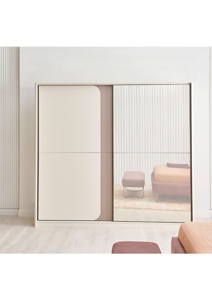 Milena 2 Kapaklı Sürgü Dolap 210CM