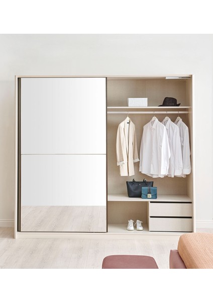 Milena 2 Kapaklı Sürgü Dolap 210CM modelleri